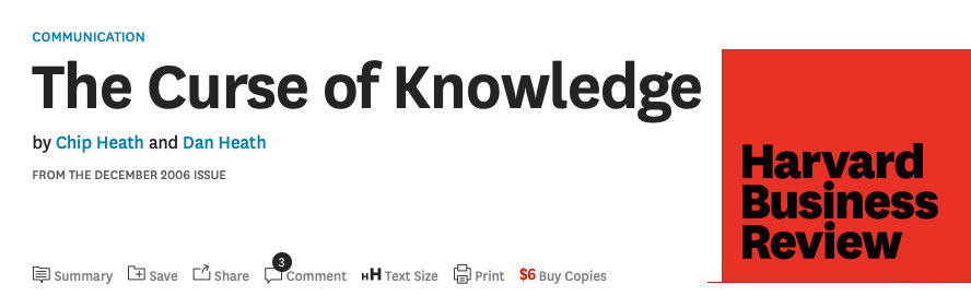 The Curse Of Knowledge